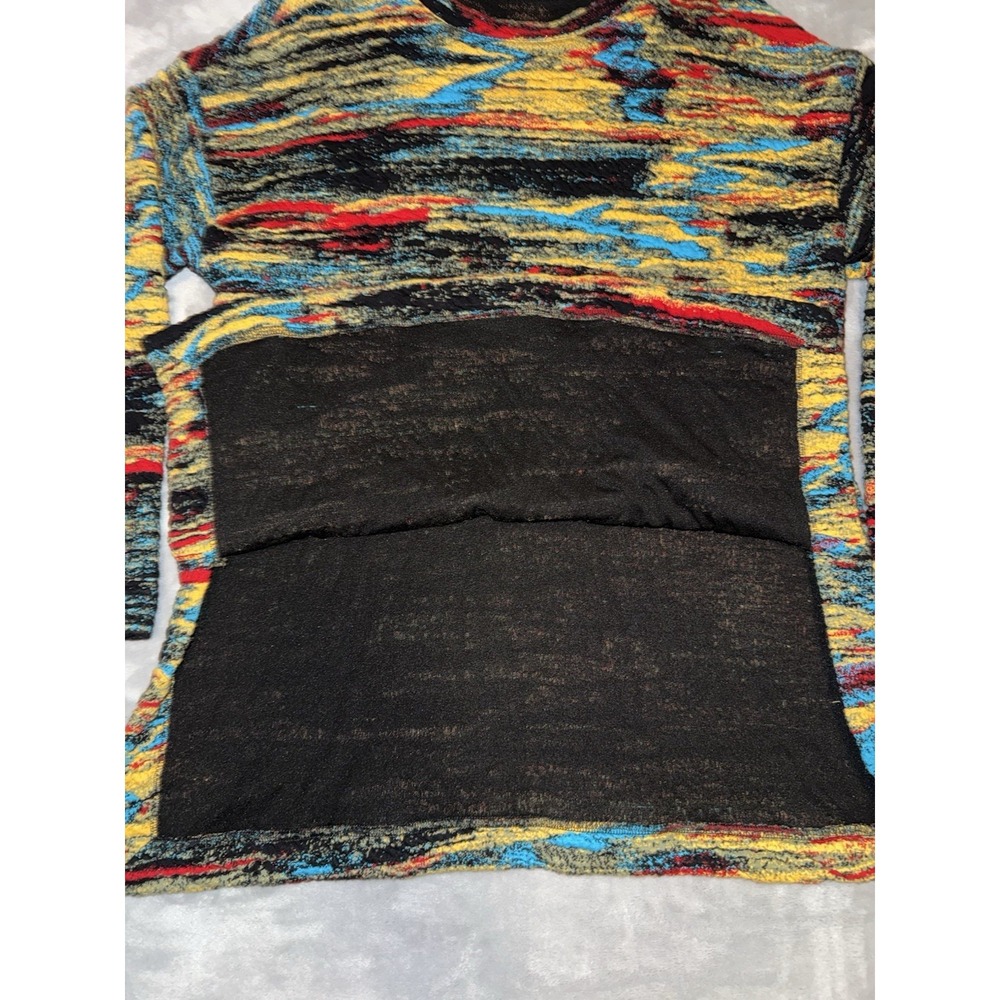 Akris Punto Northern Lights Jacquard Space Dye Ikat Sweater Sweatshirt 8 - Picture 5 of 8